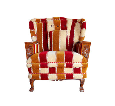 Luxurious fabric armchair