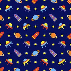 child cosmos seamless pattern, vector illustration - 58812210