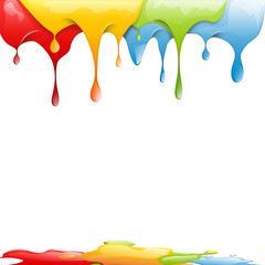 Colored splashes in abstract shape