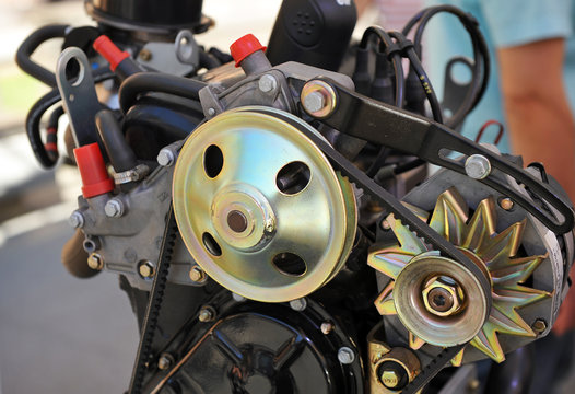 Section of a car engine