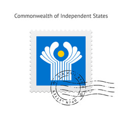 Commonwealth of Independent States Flag Postage Stamp.