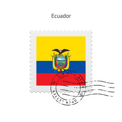 Ecuador Flag Postage Stamp.