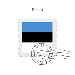 Estonia Flag Postage Stamp.