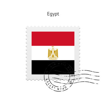 Egypt Flag Postage Stamp.