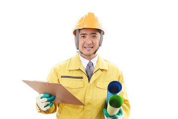 笑顔の作業員