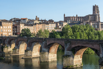 Fototapeta premium Albi, bridge over the Tarn river