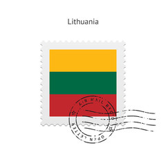 Lithuania Flag Postage Stamp.