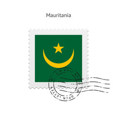 Mauritania Flag Postage Stamp.