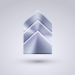 Vector full metal icon on blue background. Eps10