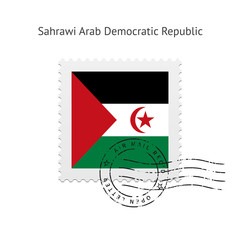 Sahrawi Arab Democratic Republic Flag Postage Stamp.