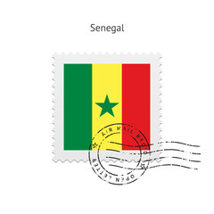 Senegal Flag Postage Stamp.