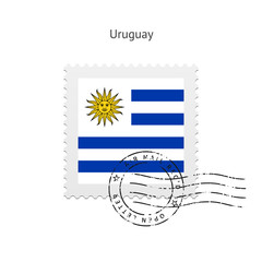 Uruguay Flag Postage Stamp.