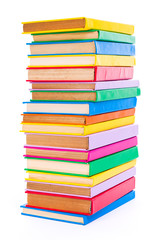 Colorful stacked books