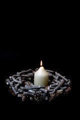 Adventskranz vertikal