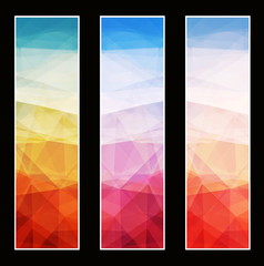 Banners, with colorful abstract texture design