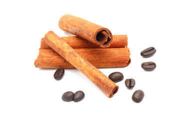 Cinnamon sticks isolated on white background