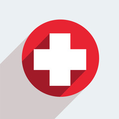 Fototapeta premium Vector red circle icon on gray background. Eps10