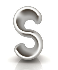 3D metall letter "S"