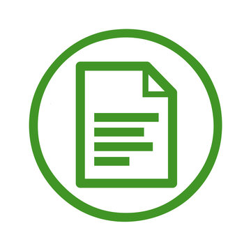 iws25 IconWebsiteSimple iws - english: printing document - green icon circle web symbol - German: Dokument drucken - Zeichen in gr&uuml;n - g96