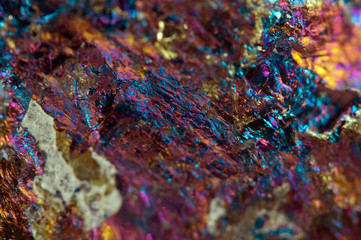 Fototapeta premium Abstract background from metal mineral. Macro.