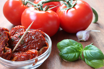 Tomaten und Gewürze