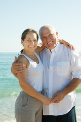 senior man and mature woman together