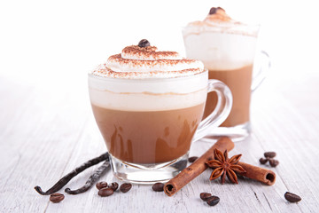 coffee or chocolate with cream