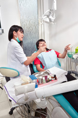 Fototapeta premium Denstist prep patient