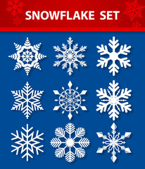 Naklejka na ściany i meble Snowflake Vector Set