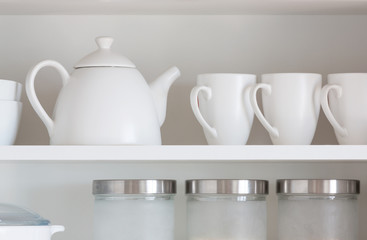 white kitchenware