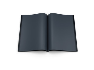 open blank black book