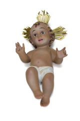 Imagen del niño Jesús aislada sobre fondo blanco