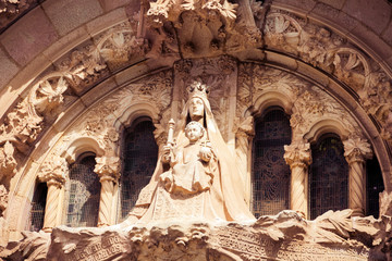 Church Sacred Heart.Tibidabo. Barcelona.