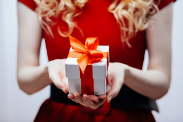 Gift box in hands