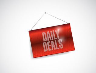 daily deals hanging banner illustration design