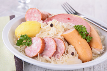 plate of sauerkraut