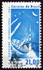 Postage stamp Brazil 1963 Radar Tracking Station and Rockets