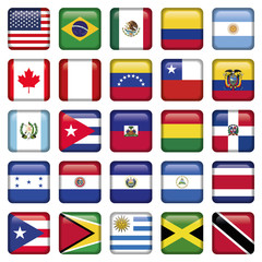 American Flags squared Icons