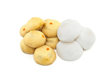 dessert on white background