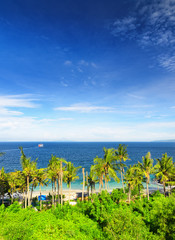 Tropical beach. Padangbai, Bali, Indonesia