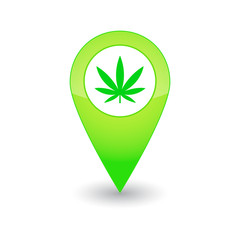 Obraz premium Map mark with icon