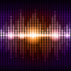 Orange and purple digital equalizer background