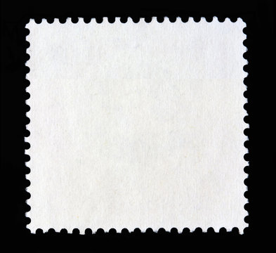 Square white postage stamp shape
