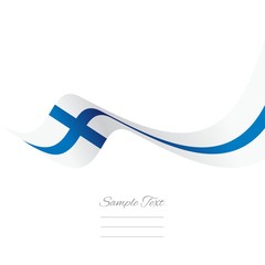 Finnish flag ribbon vector