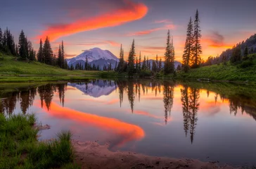 Foto op Plexiglas Natuur Tipsoo meer zonsondergang