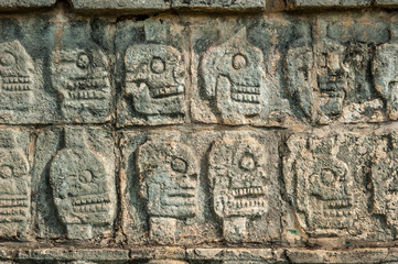 Platform of sculls, Chichen Itza, Yucatan, Mexico