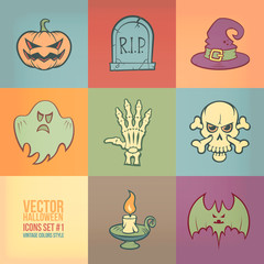 Halloween Vector Icons Set