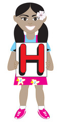 Letter H Girl