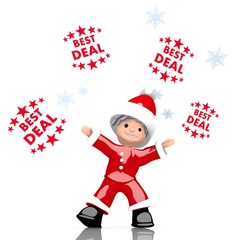 mini santa claus juggles best deal sign
