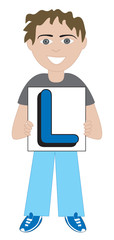 Fototapeta premium Letter L Boy